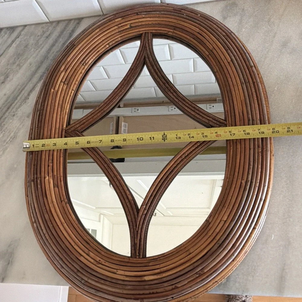 Stunning Rare Vintage Bamboo/pencil Reed Mirror GW997
